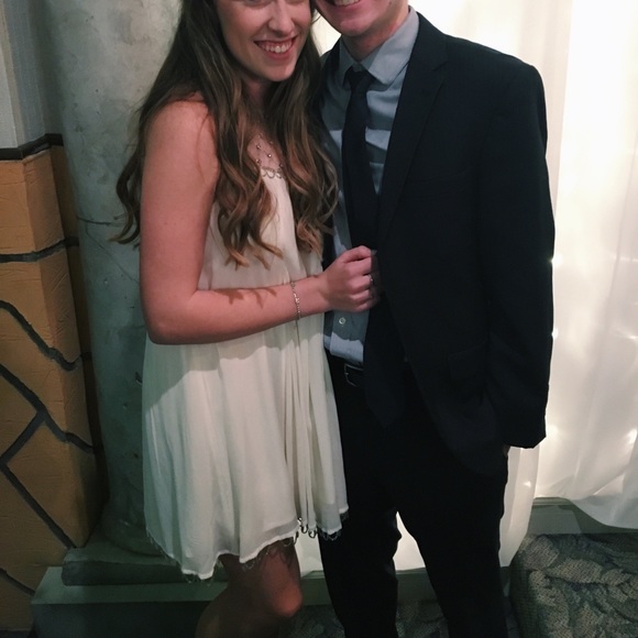 Urban Outfitters Kimichi Blue Cream Dress - Picture 3 of 5